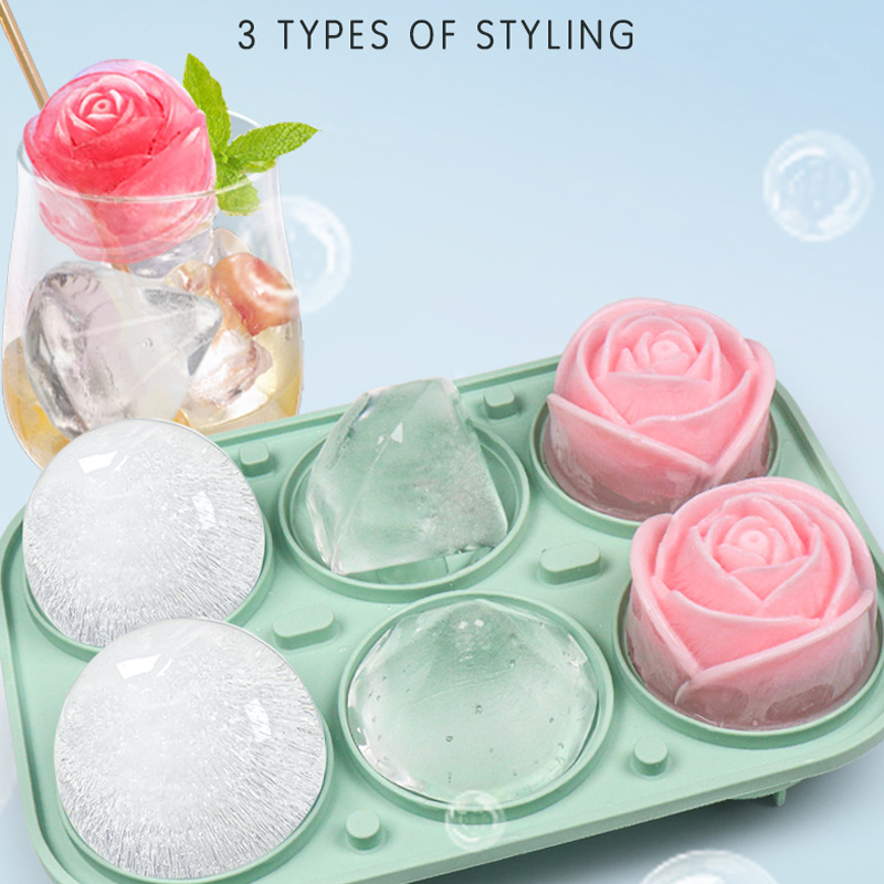 Ice Mold Sphere - 3D розовые бриллианты, круглые формы для