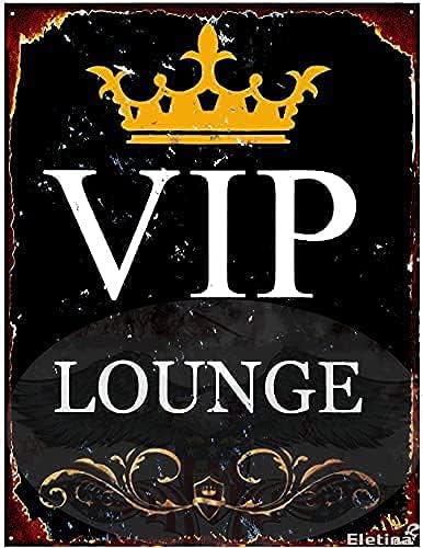 Home Bar Lounge - Металлическая винтажная табличка-постер VIP Lounge для