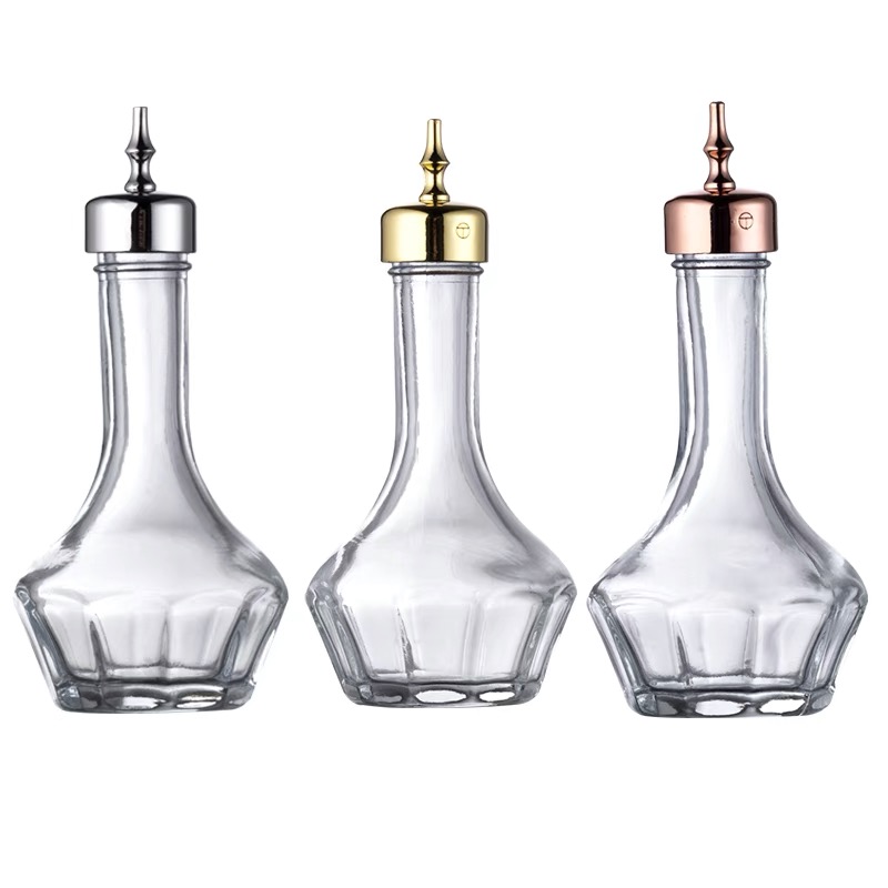Bitters Bottle Set - Прозрачное стекло с носиком и Пробковой