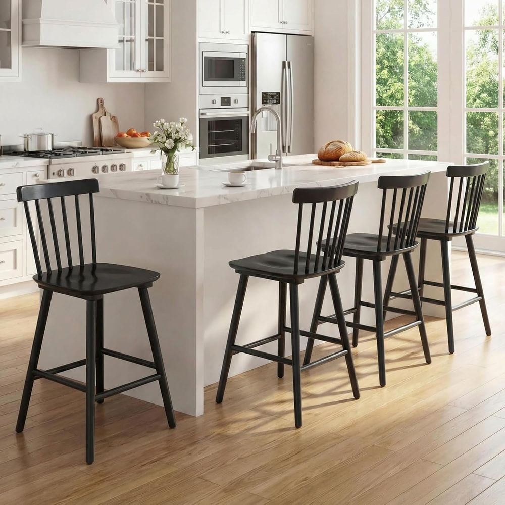 Home Bar Stools - Набор из 4 деревянных барных стульев