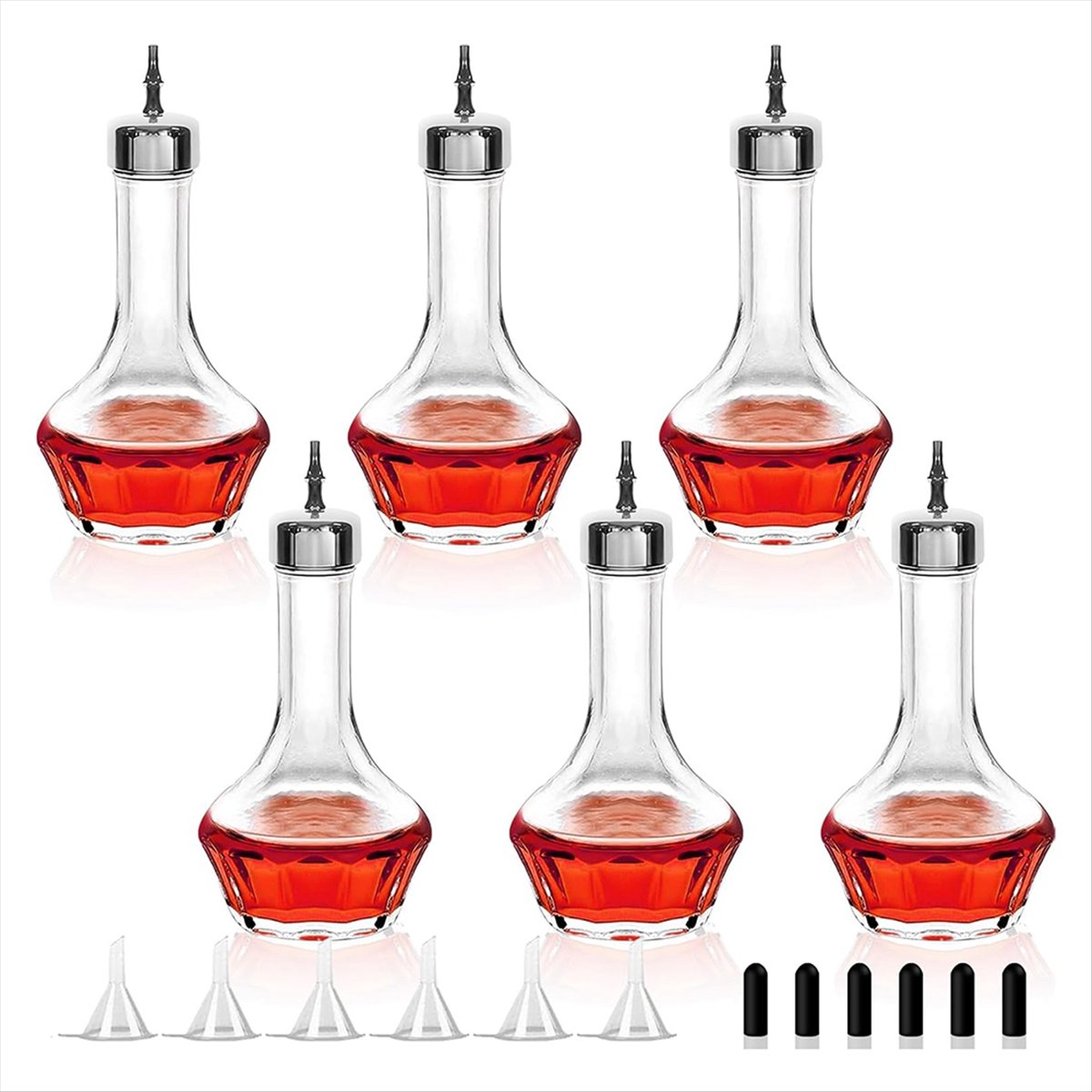 Набор из 6 стеклянных бутылок  – обзор и цена Bitters Bottle Set