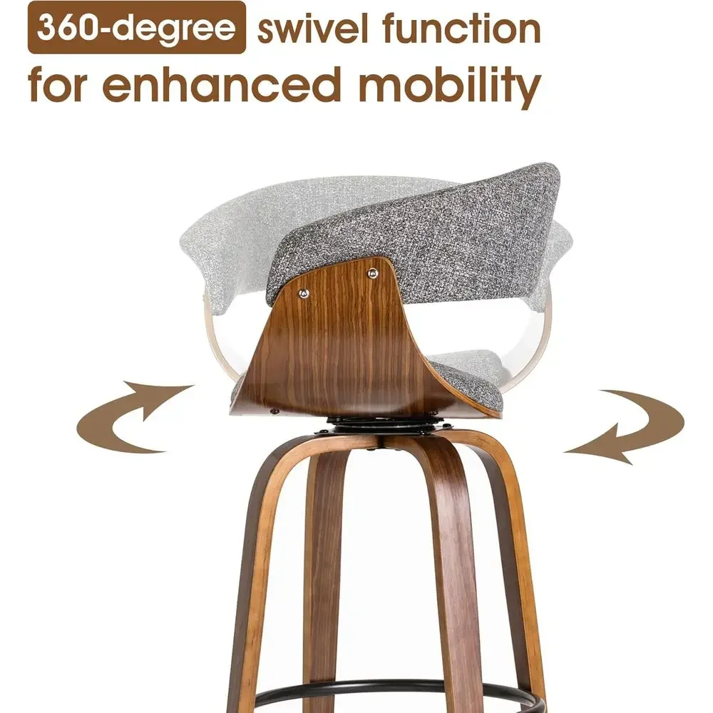 Комплект из 2 серых тканевых в – обзор и цена Home Bar Stools