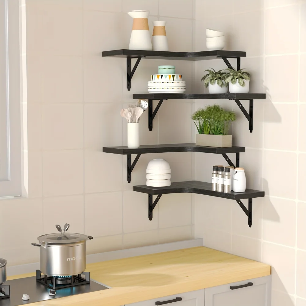 Настенные угловые полки из нат – обзор и цена Home Bar Shelf
