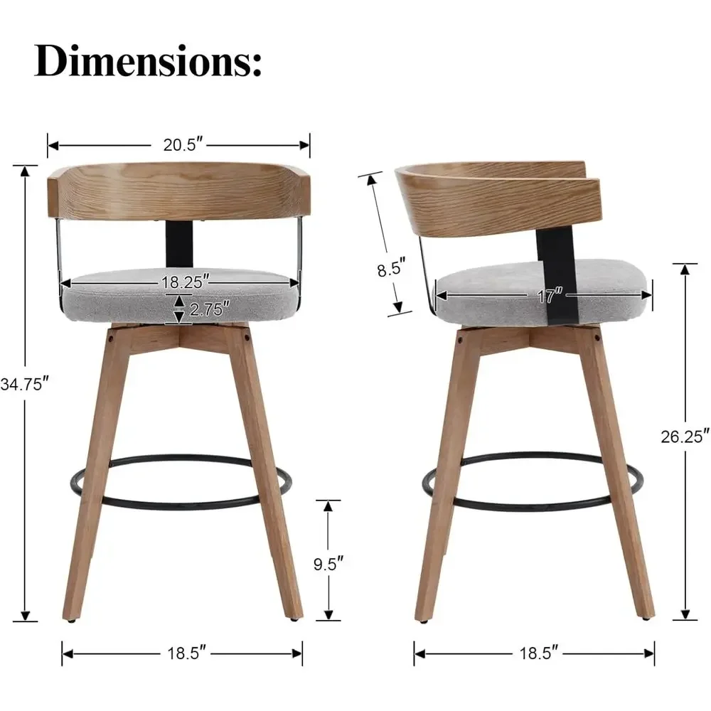 Комплект из 2 серых барных сту – обзор и цена Home Bar Stools