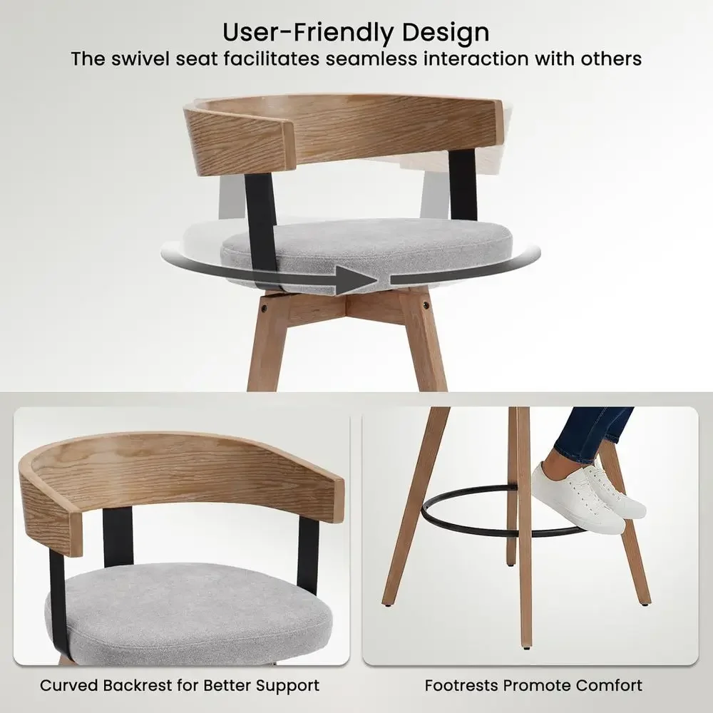 Комплект из 2 серых барных сту – обзор и цена Home Bar Stools