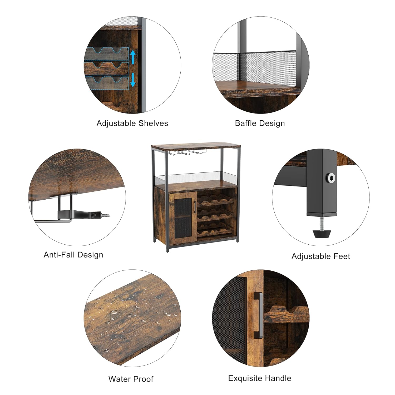 Современный 36-дюймовый коричн – обзор и цена Home Bar Shelf