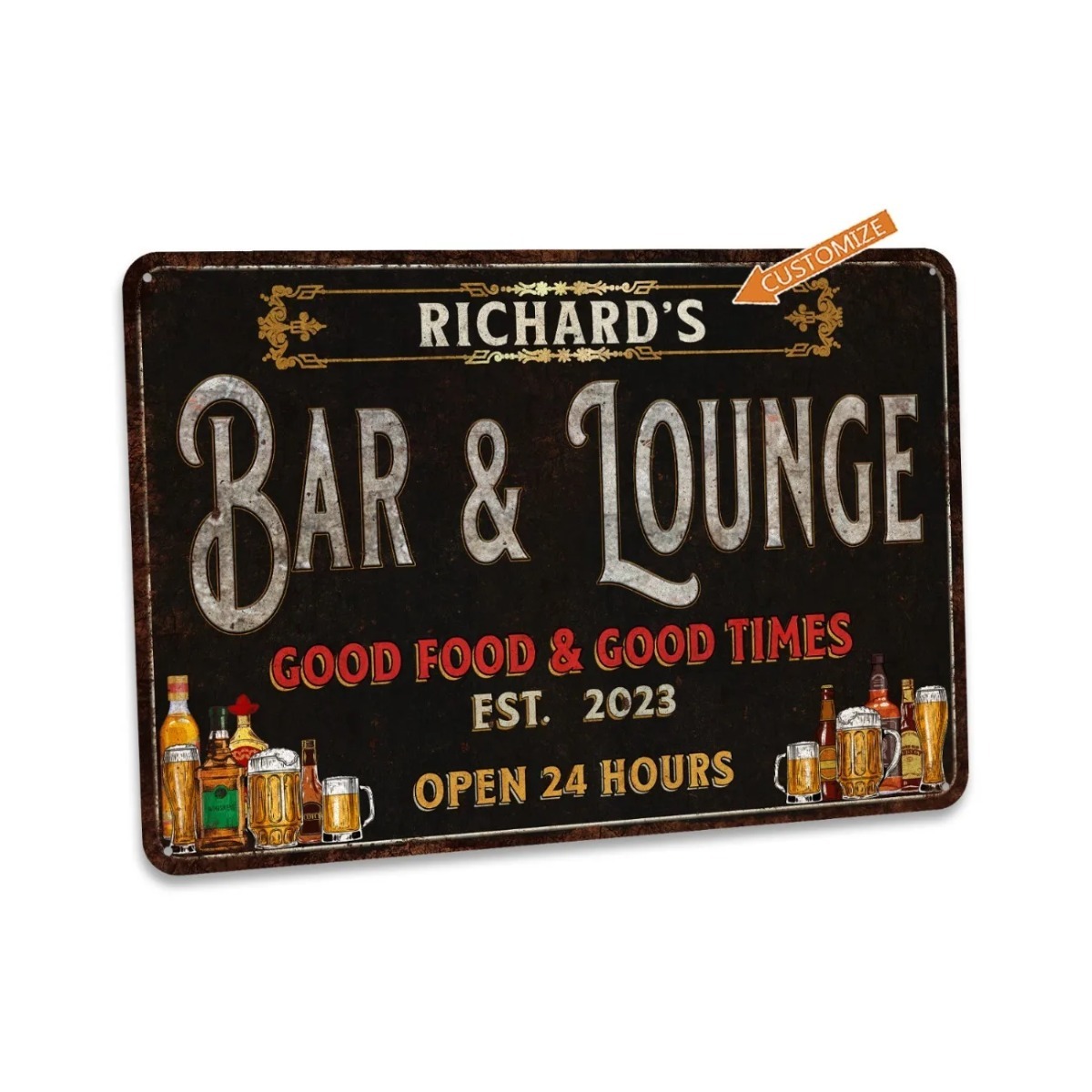 Металлическая вывеска для бара – обзор и цена Home Bar Lounge