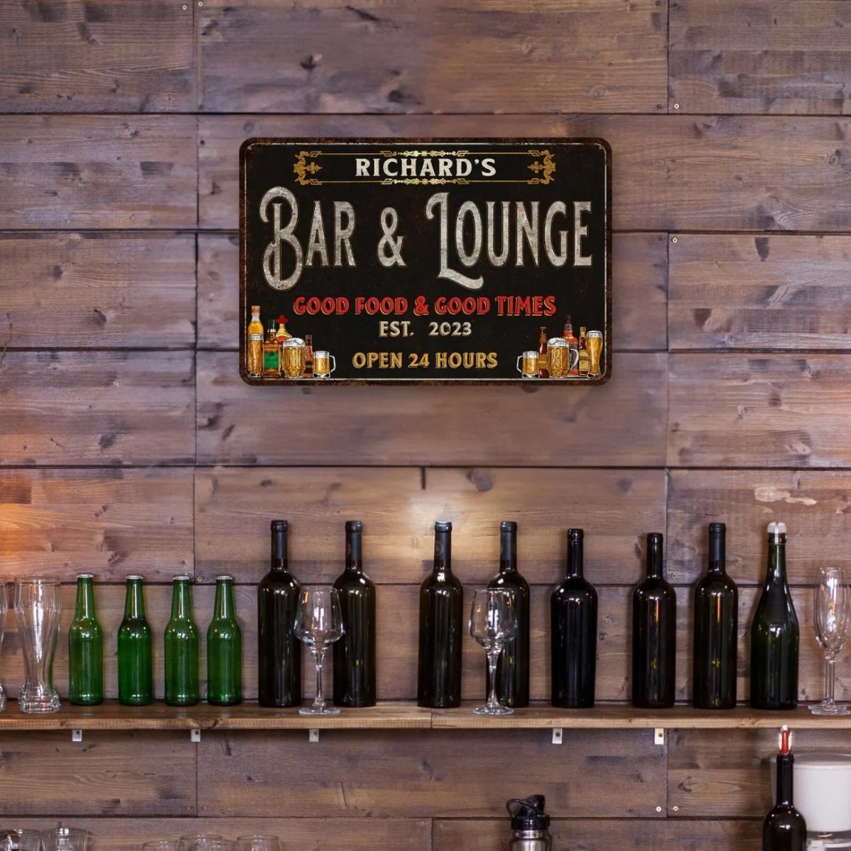 Металлическая вывеска для бара – обзор и цена Home Bar Lounge