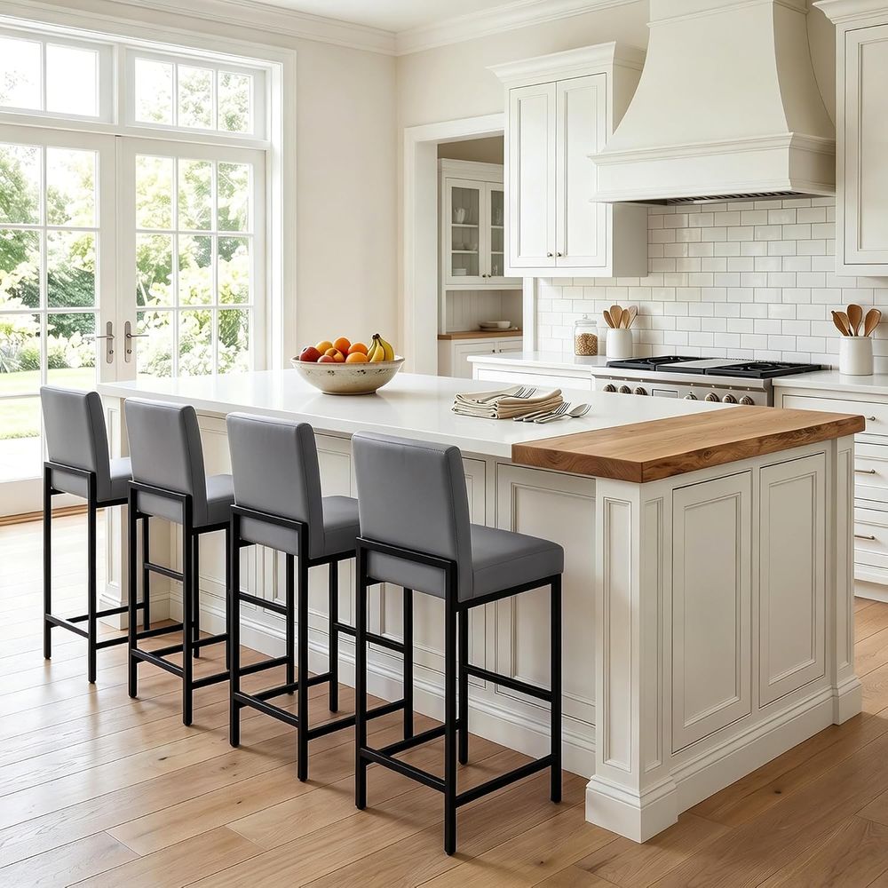 Набор из 4 серых барных стулье – обзор и цена Home Bar Stools