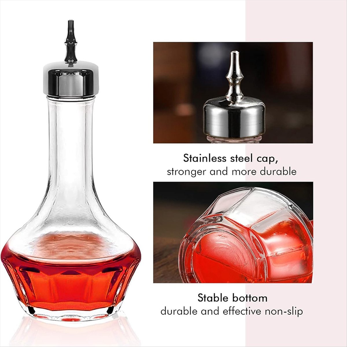 Набор из 6 стеклянных бутылок  – обзор и цена Bitters Bottle Set